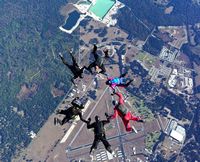 A Round Formation Over The Runway at Zephyrhills