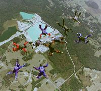 10 Skydivers Over Zephyrhills